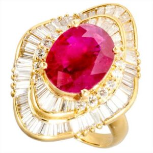 ルビー R(2.79ct ダイヤモンド MD(1.99ct K18 リング 買取相場