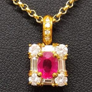 ルビー R(0.69ct メレダイヤ MD(0.64ct K18 ペンダント 買取相場