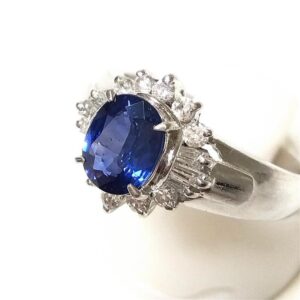 サファイア S( 0.98ct MD( 0.32ct pt900 リング 買取相場