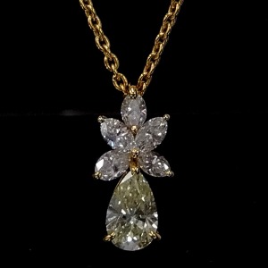 ダイヤモンド D(1.219ct MD(0.71ct K18 アクセサリー ネックレス VLY SI1 good 買取相場