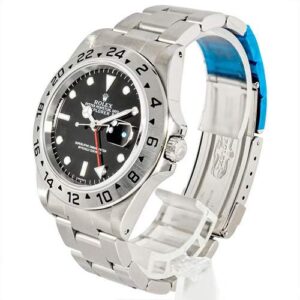 ロレックス(ROLEX) 16570 エクスプローラーⅡ A番 腕時計 SS ブラック文字盤 Aランク 買取相場