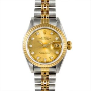 ロレックス(ROLEX) 時計69173G デイトジャスト N番 腕時計 シャンパン文字盤 YG×SS コンビ 10Pダイヤ レディース ABランク 買取相場